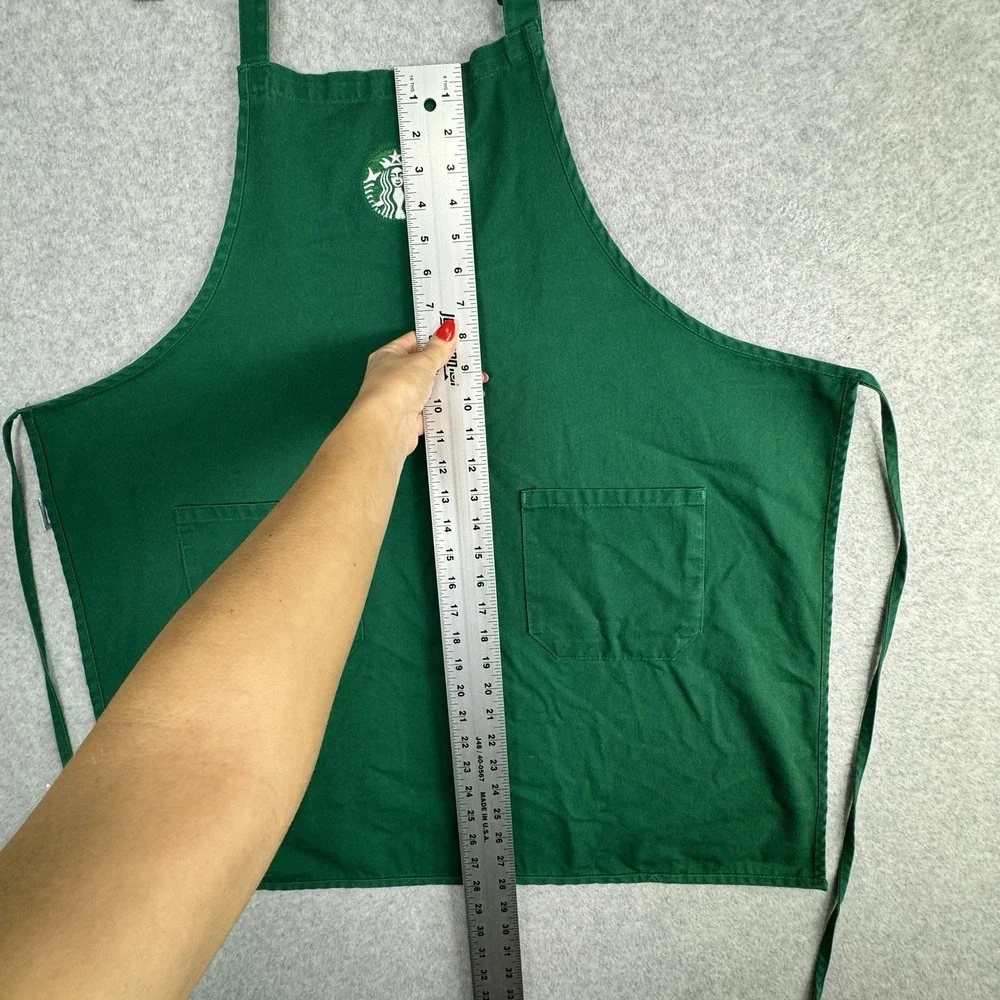 Starbucks Barista Work Apron Embroidered Siren Logo Uniform‎ Green OSFM Job
